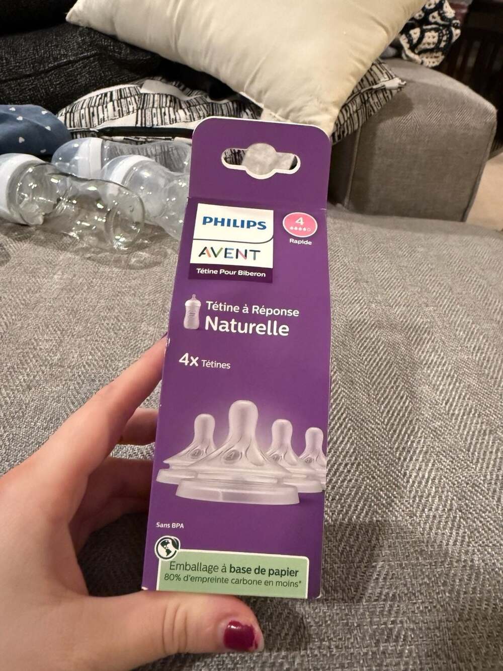Philips Avent Natural Response Nipple Flow 4 Fast 4-Pack